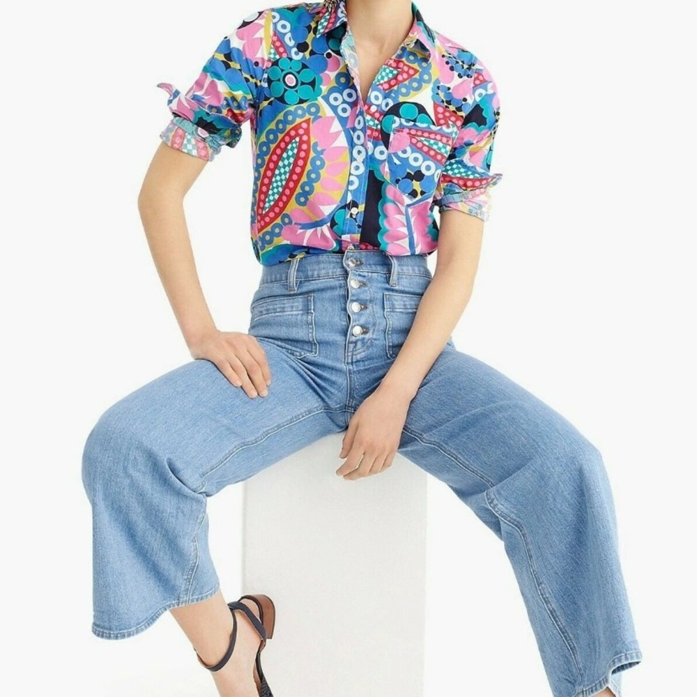 J.Crew classic fit boy shirt in Kaleidoscope Ratti 4 - Picture 8 of 9